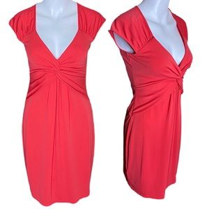 BCBGMaxAzria Dress Twisted Front Cap Sleeve Size S